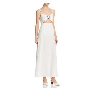 FAME AND PARTNERS Womens  Front Spaghetti Strap Maxi Formal Sheath Dress